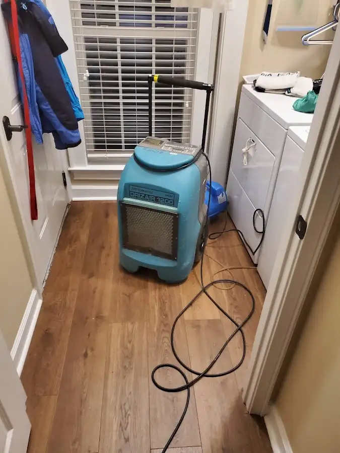 Commercial dehumidifier deployed for Flood Damage Cleanup in Baytown
